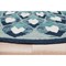Homeroots 6 ft. Round Blue & White Floral Feathers Area Rug 396199 - alternate 4